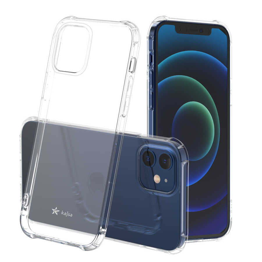 iPhone 12 Kılıf Kajsa Transparent Kılıf Renksiz