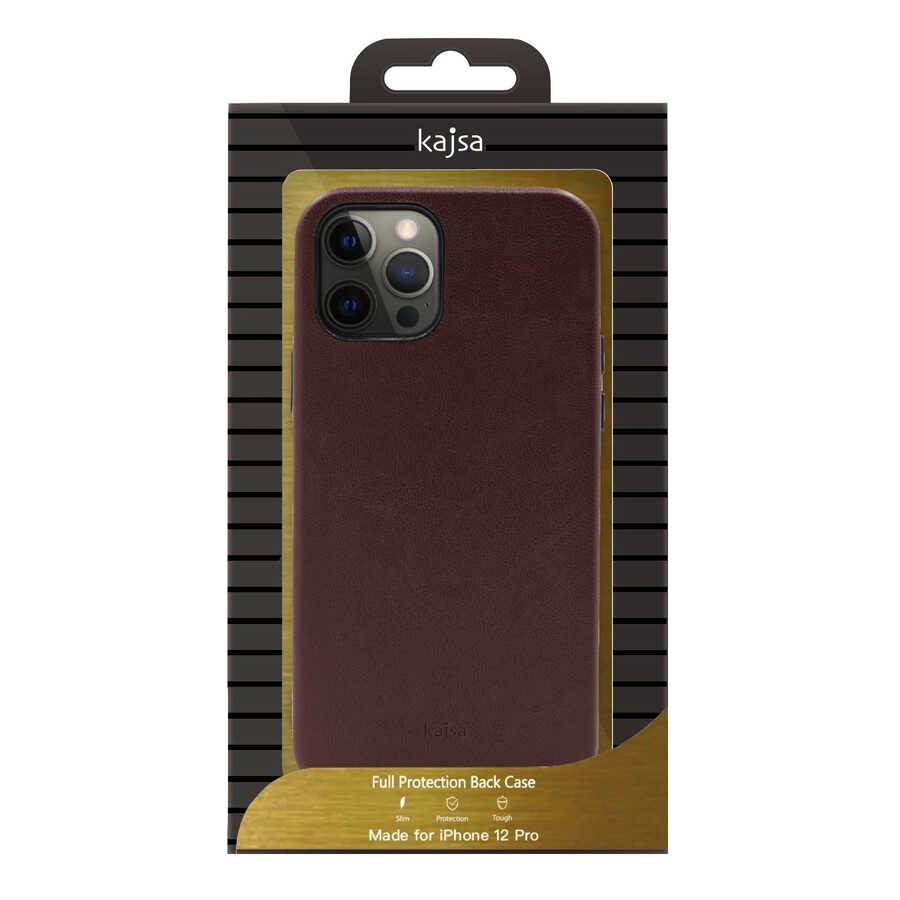 iPhone 12 Pro Kılıf Kajsa Crazy Horse Kılıf Siyah