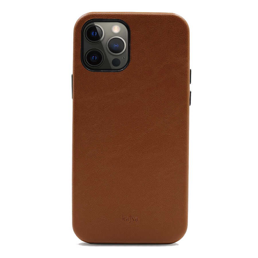 iPhone 12 Pro Kılıf Kajsa Crazy Horse Kılıf Bordo