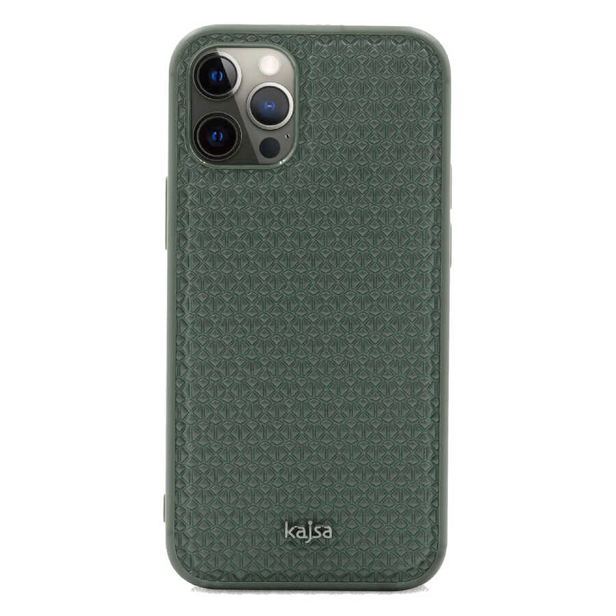 iPhone 12 Pro Kılıf Kajsa Splendid Serisi 3D Leaf Kılıf Kırmızı