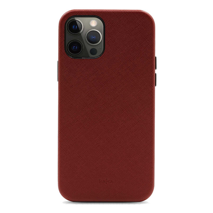 iPhone 12 Pro Kılıf Kajsa Woven Kılıf Bordo