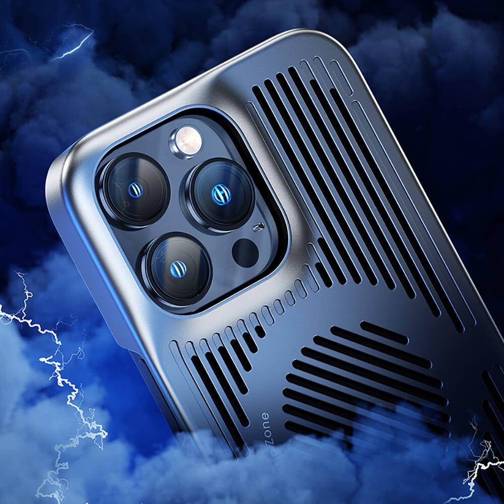 Apple iPhone 12 Pro Kılıf M-safe Şarj Özellikli Soğutucu Benks Biliz Kapak Gri