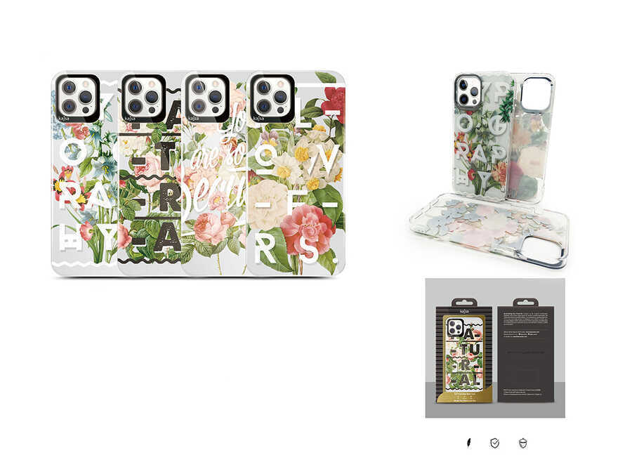 iPhone 12 Pro Max Kılıf Kajsa Floral Kılıf NO3