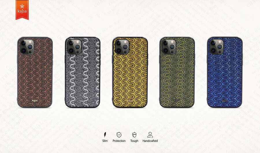 iPhone 12 Pro Max Kılıf Kajsa Glamorous Serisi Waterfall Pattern Kılıf Gri