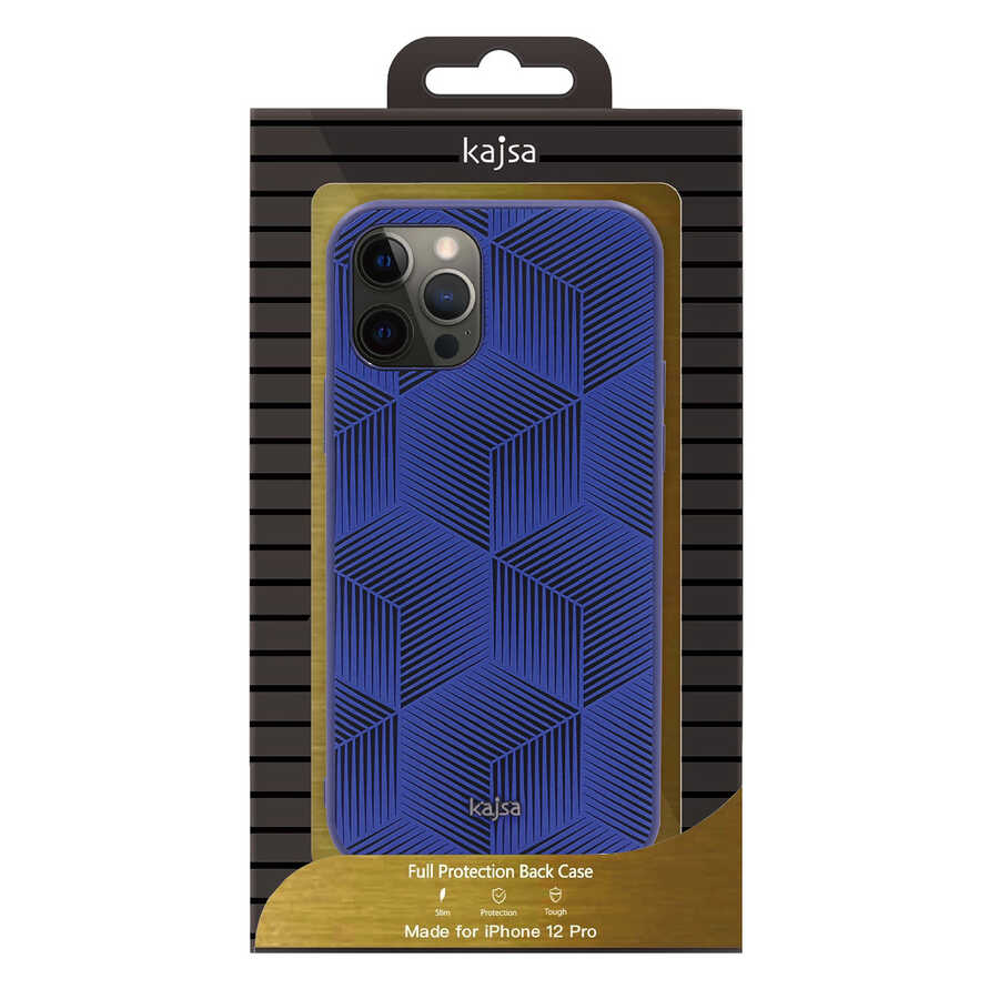 iPhone 12 Pro Max Kılıf Kajsa Splendid Serisi 3D Cube Kılıf Mor