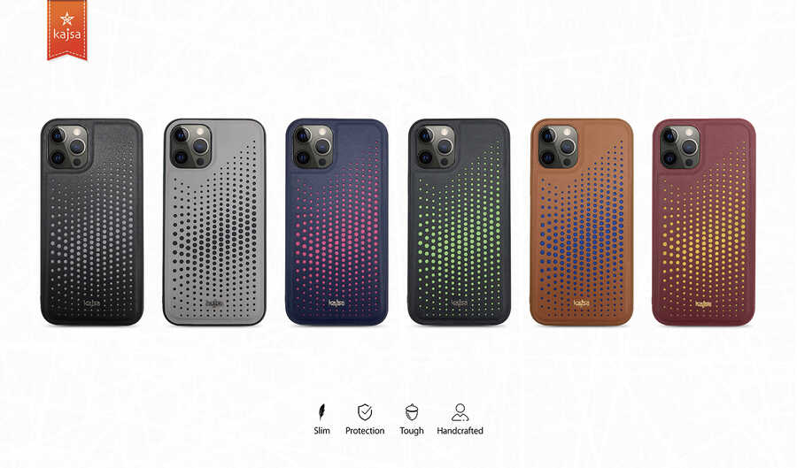 iPhone 12 Pro Max Kılıf Kajsa Splendid Serisi Circle Kılıf Bordo