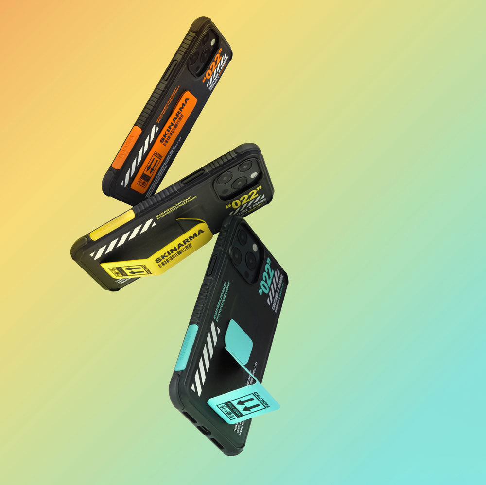 iPhone 12 Pro Max Kılıf SkinArma Standlı Deri Görünümlü Shingoki Kılıf Sarı