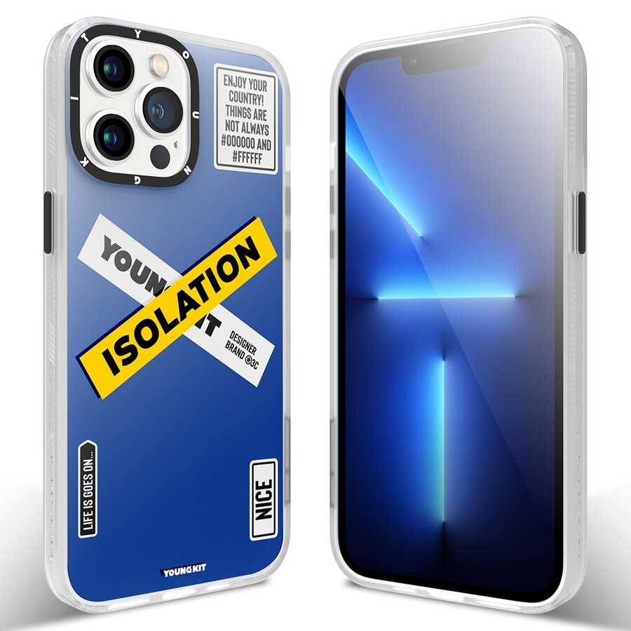 iPhone 12 Pro Max Kılıf YoungKit Holiday Serisi Kılıf Mavi