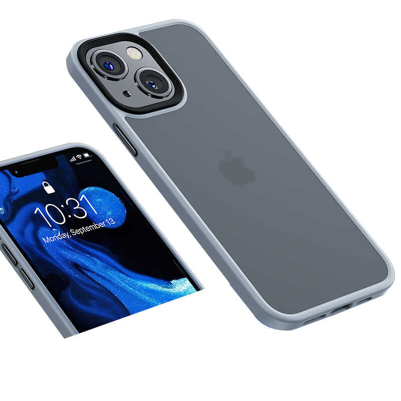 iPhone 13 Kılıf Benks Magic Hybrid Kılıf Gri