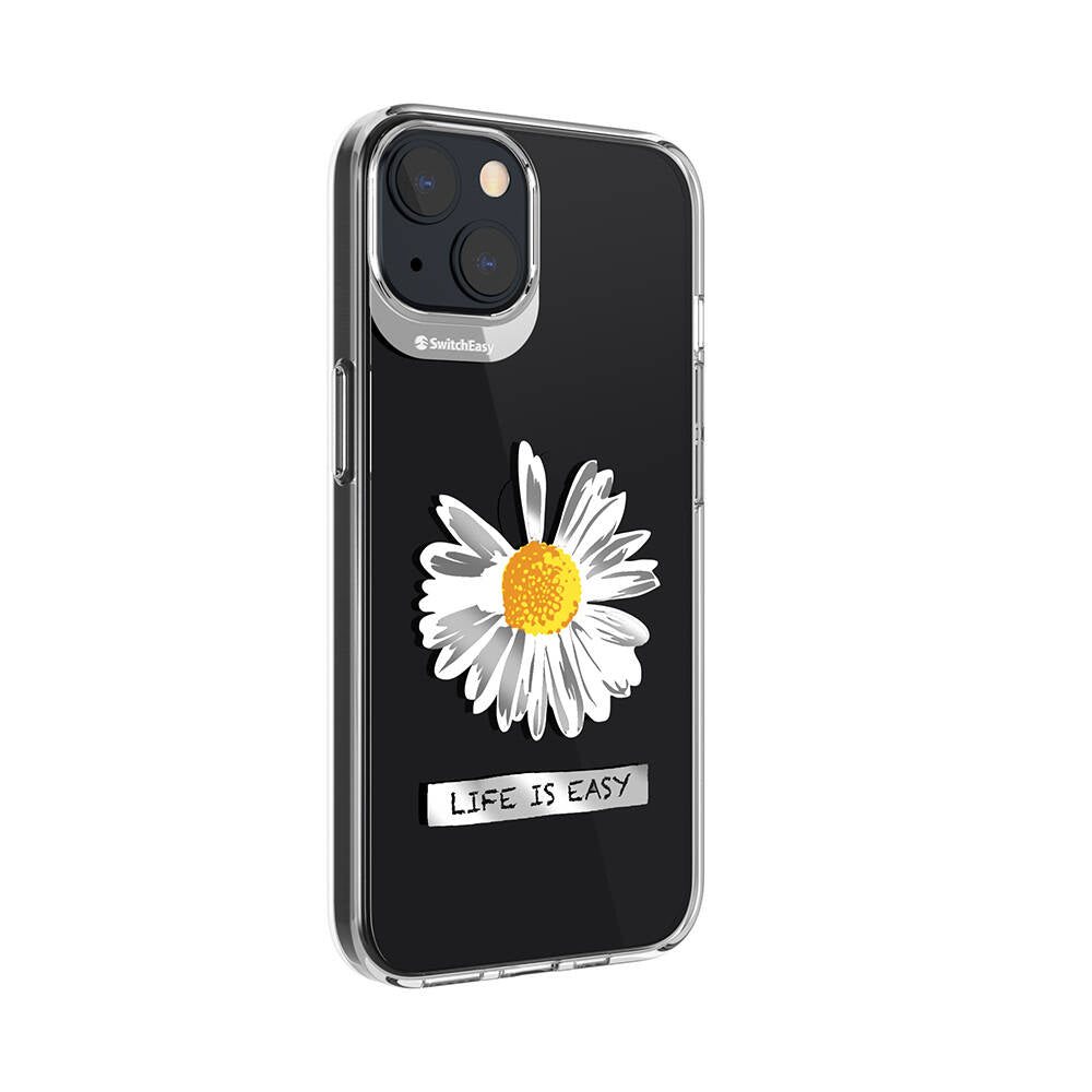 iPhone 13 Kılıf Çift IMD Baskılı Lisanslı Switcheasy Artist Daisy Kılıf Renksiz