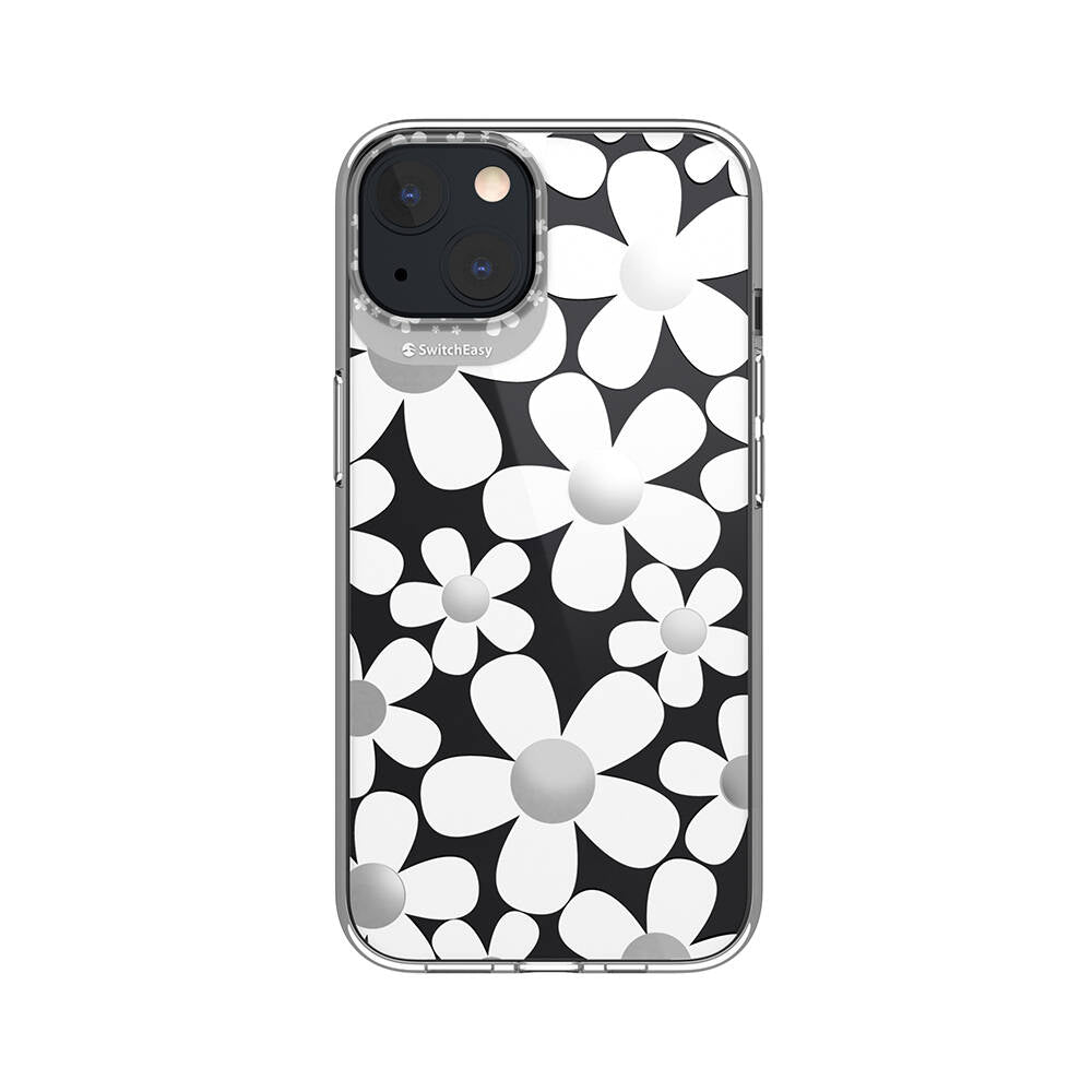 iPhone 13 Kılıf Çift IMD Baskılı Lisanslı Switcheasy Artist Fleur Kılıf Renksiz