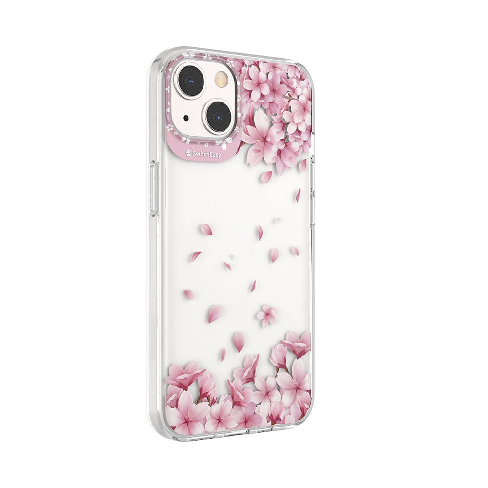 iPhone 13 Kılıf Çift IMD Baskılı Lisanslı Switcheasy Artist Sakura Kılıf Pembe
