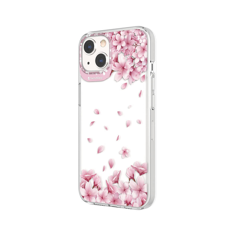 iPhone 13 Kılıf Çift IMD Baskılı Lisanslı Switcheasy Artist Sakura Kılıf Pembe