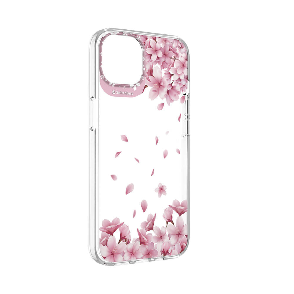 iPhone 13 Kılıf Çift IMD Baskılı Lisanslı Switcheasy Artist Sakura Kılıf Pembe