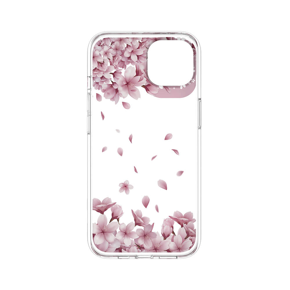iPhone 13 Kılıf Çift IMD Baskılı Lisanslı Switcheasy Artist Sakura Kılıf Pembe