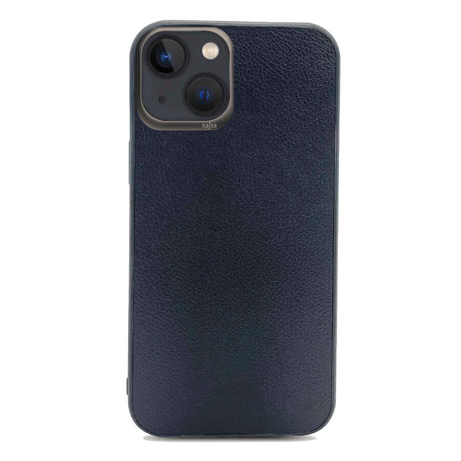 iPhone 13 Kılıf Kajsa Luxe Collection Hakiki Deri Kılıf Siyah