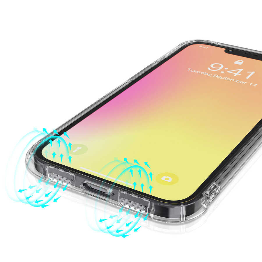 iPhone 13 Kılıf Kajsa Transparent Kılıf Renksiz