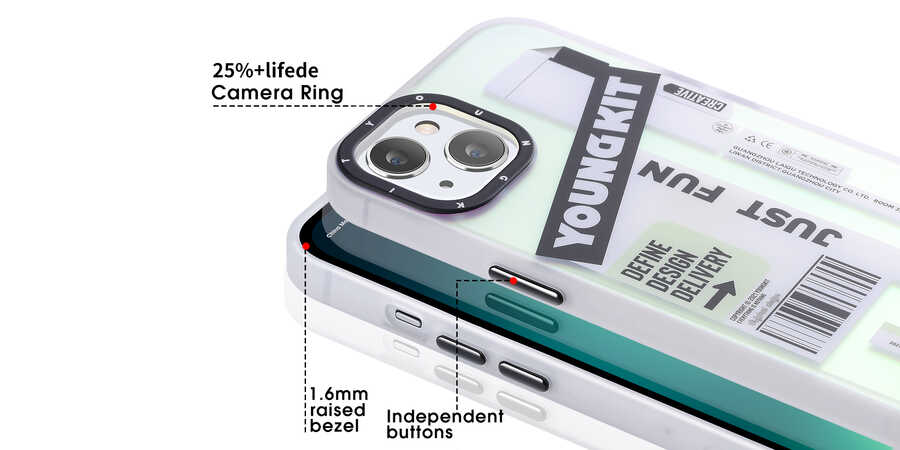 iPhone 13 Kılıf YoungKit Fashion Culture Time Serisi Kılıf CL035 Day İn Day Out