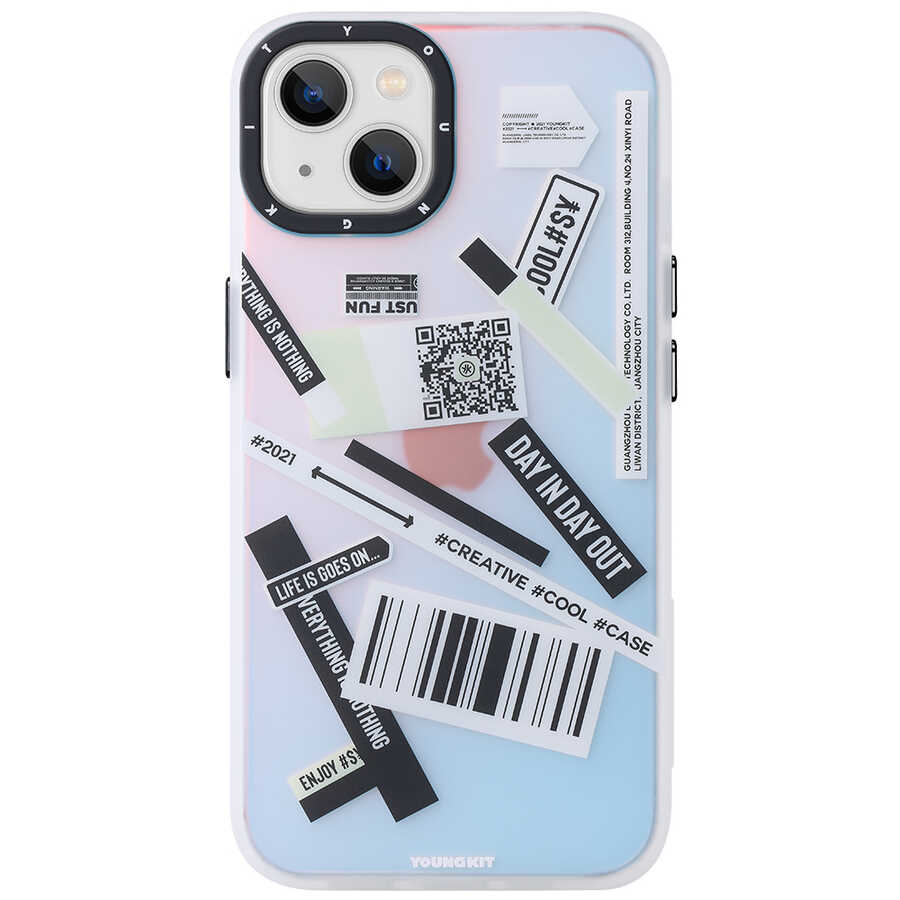iPhone 13 Kılıf YoungKit Fashion Culture Time Serisi Kılıf CL035 Day İn Day Out
