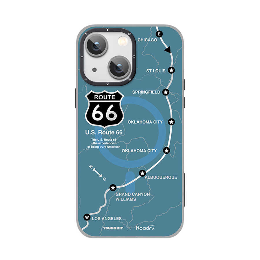 iPhone 13 Kılıf YoungKit Highroad Serisi Kılıf Mavi