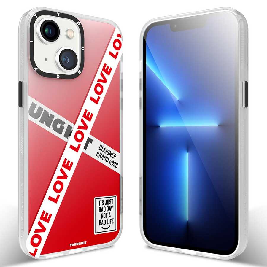 iPhone 13 Kılıf YoungKit Holiday Serisi Kılıf Kırmızı
