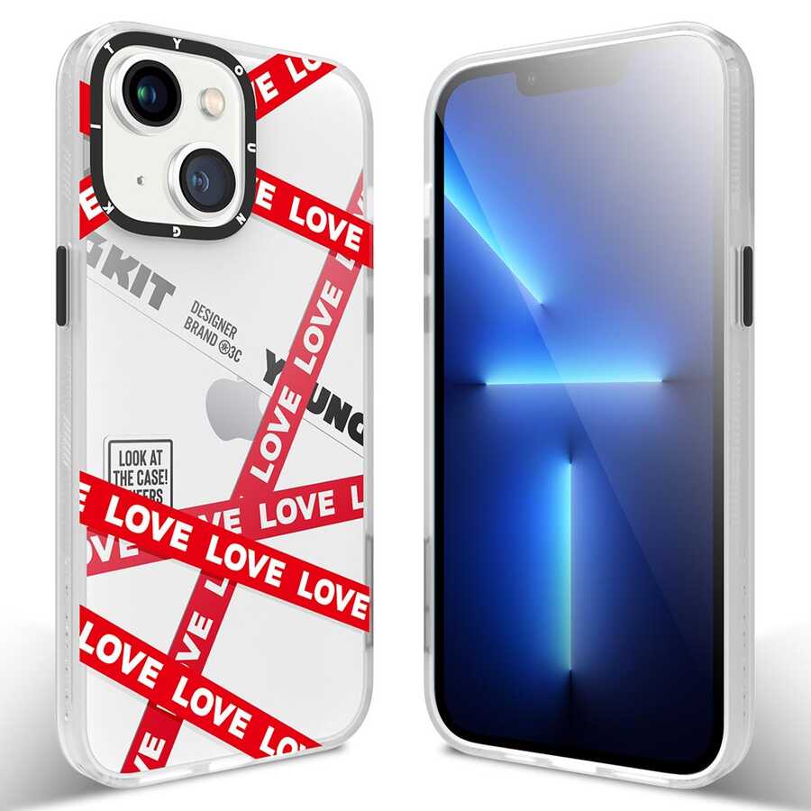 iPhone 13 Kılıf YoungKit Holiday Serisi Kılıf Beyaz