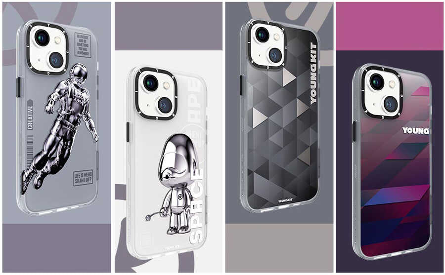 iPhone 13 Kılıf YoungKit Klasik Serisi Kılıf CL004 Triangle