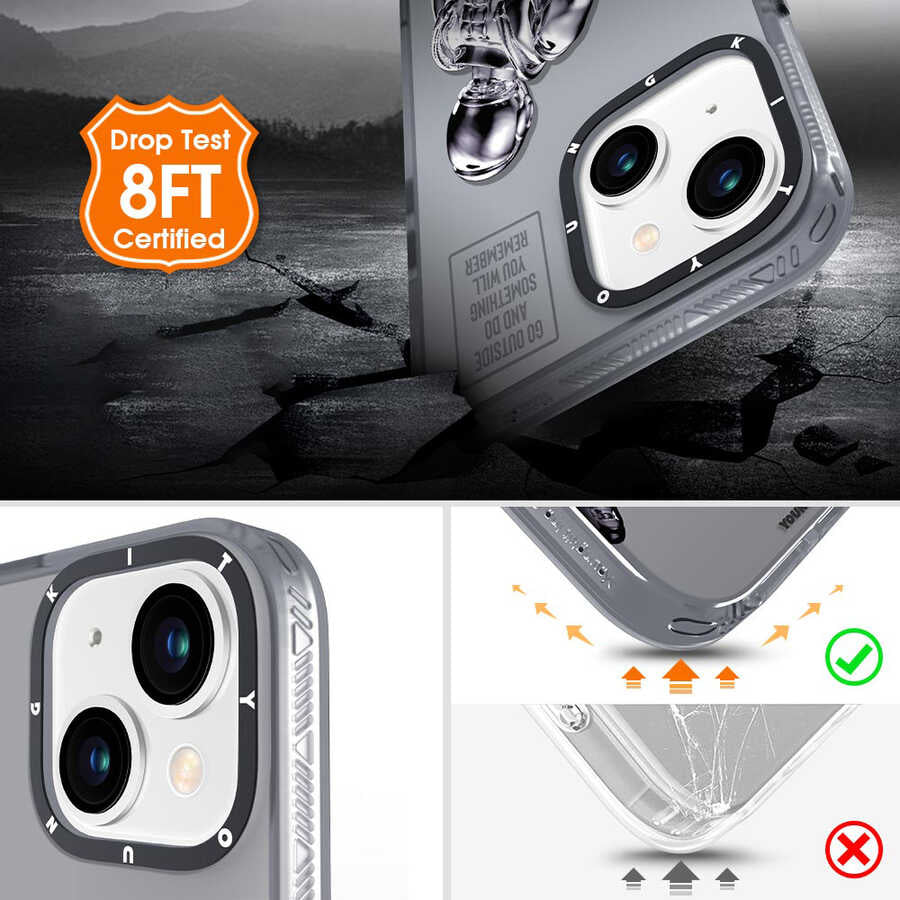 iPhone 13 Kılıf YoungKit Klasik Serisi Kılıf CL004 Triangle