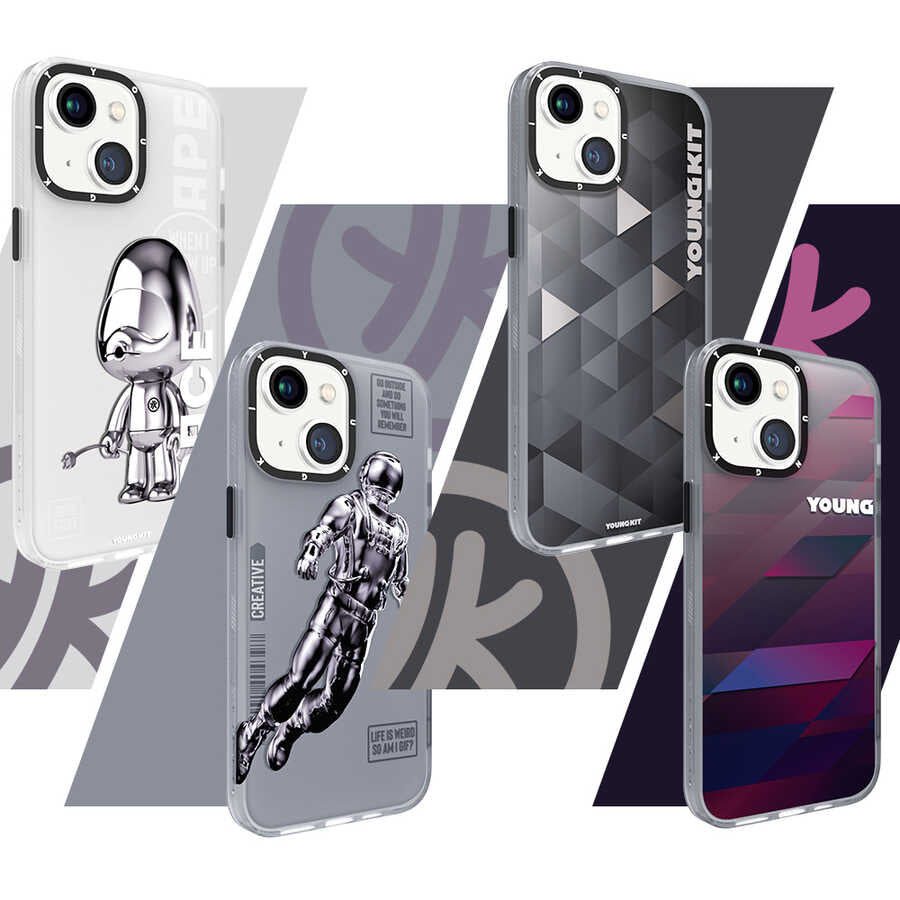 iPhone 13 Kılıf YoungKit Klasik Serisi Kılıf CL004 Triangle