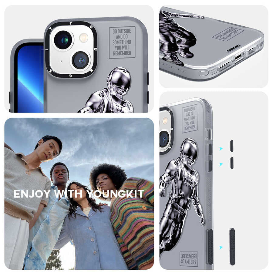 iPhone 13 Kılıf YoungKit Klasik Serisi Kılıf CL004 Triangle