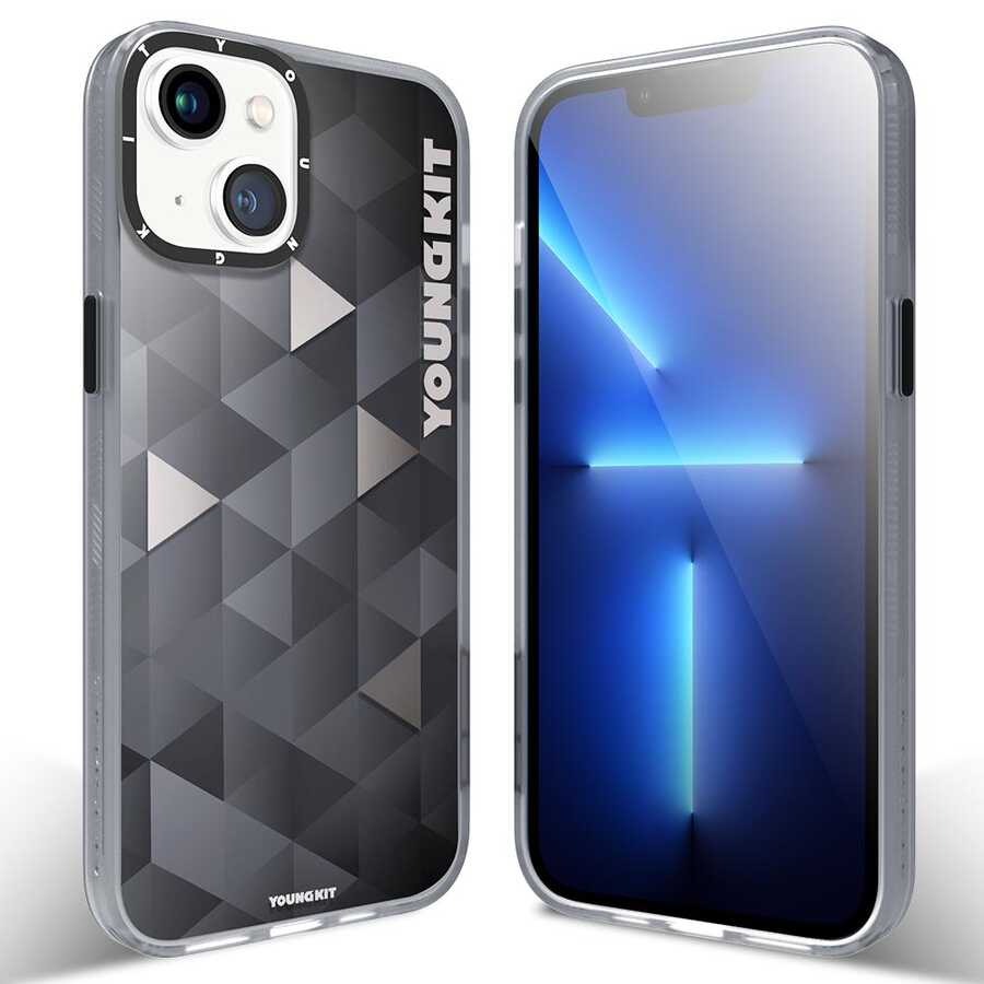 iPhone 13 Kılıf YoungKit Klasik Serisi Kılıf CL004 Triangle