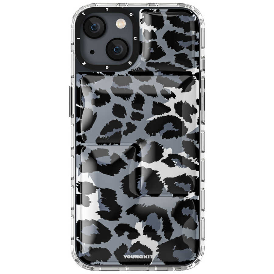 iPhone 13 Kılıf YoungKit Leopard Article Serisi Kılıf Mavi