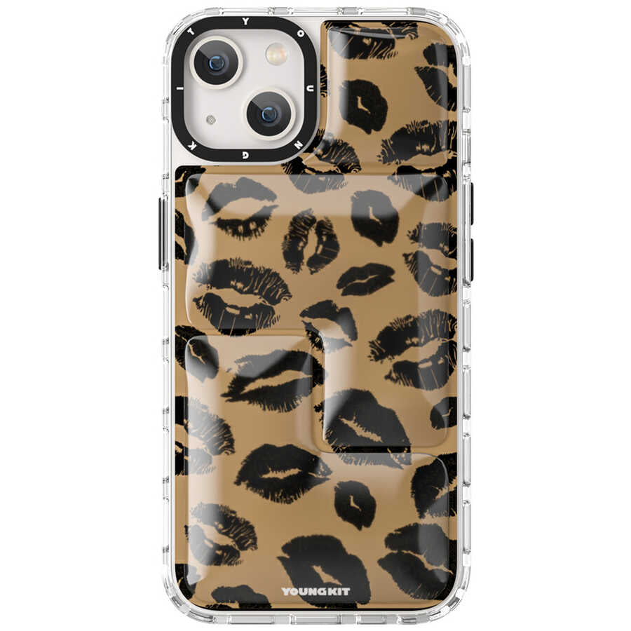 iPhone 13 Kılıf YoungKit Leopard Article Serisi Kılıf Kahverengi
