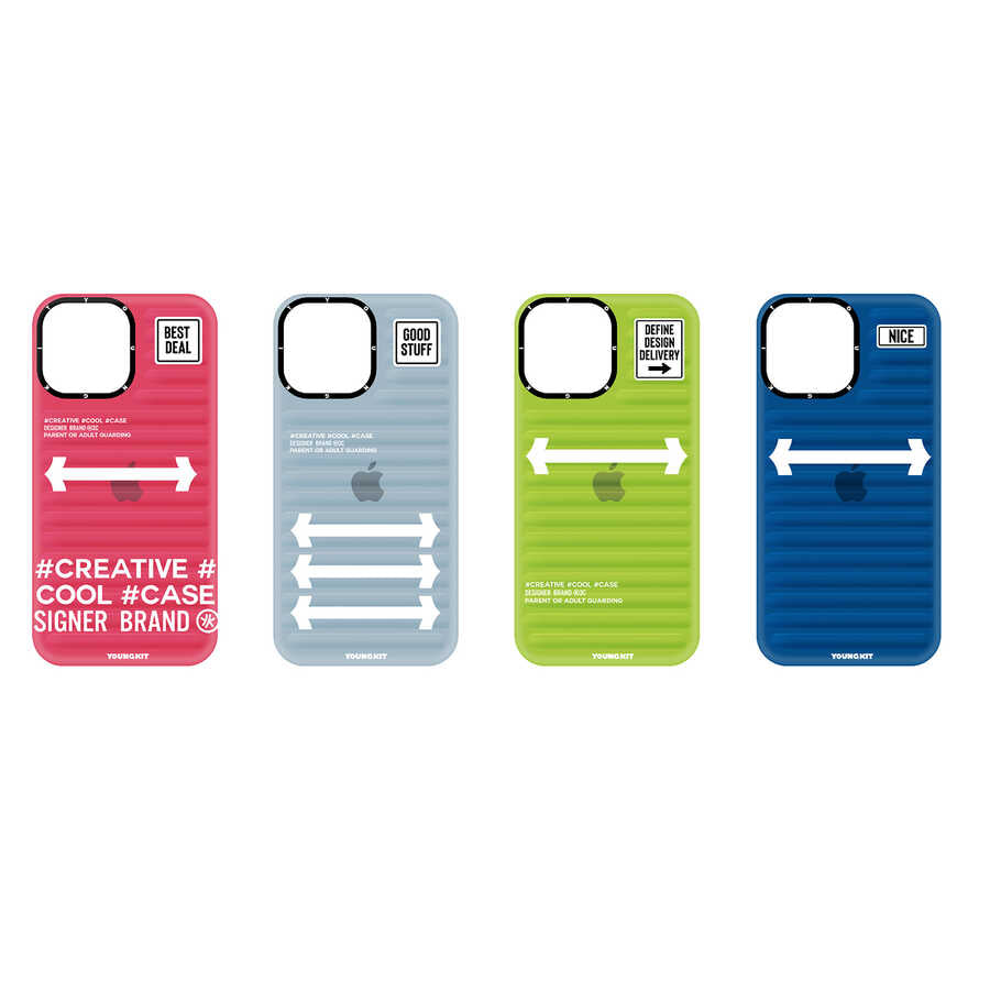 iPhone 13 Kılıf YoungKit Luggage FireFly Serisi Kılıf Pembe