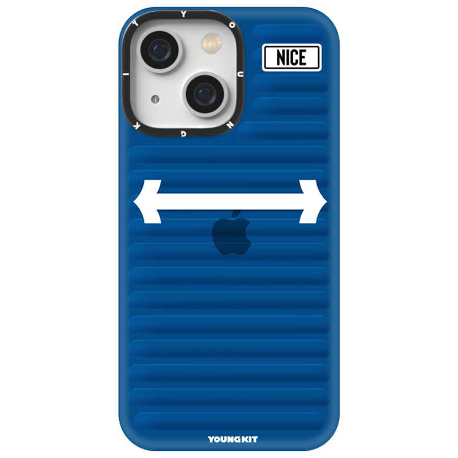 iPhone 13 Kılıf YoungKit Luggage FireFly Serisi Kılıf Mavi