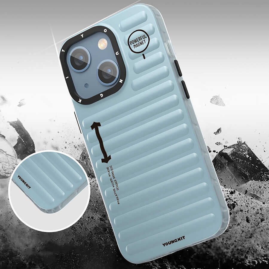 iPhone 13 Kılıf YoungKit Plain Coloured Serisi Kılıf Yeşil