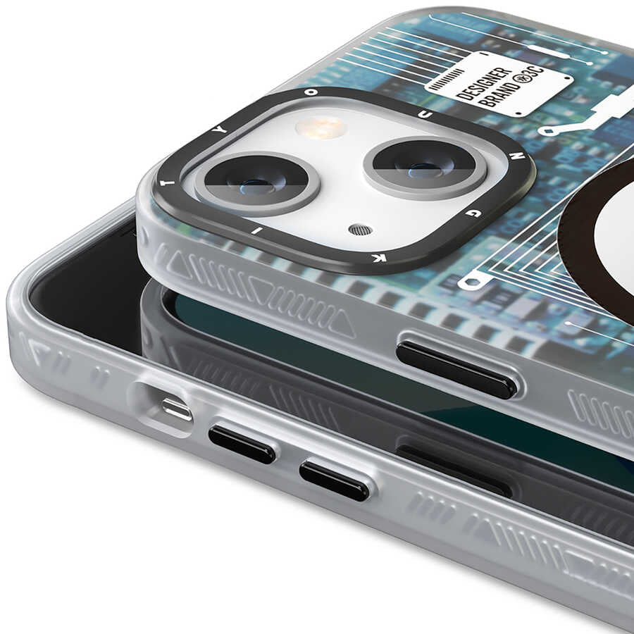 iPhone 13 Kılıf YoungKit Technology Serisi Kılıf Mavi