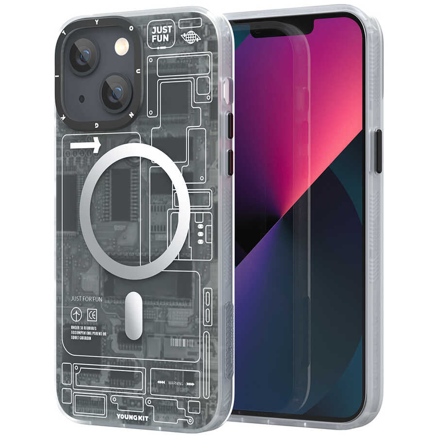iPhone 13 Kılıf YoungKit Technology Serisi Kılıf Siyah