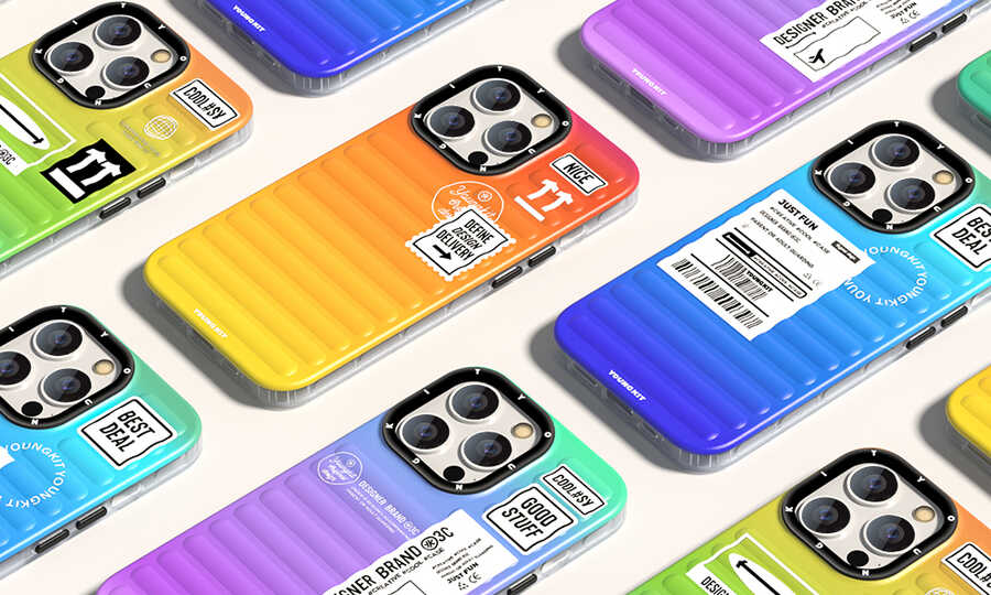 iPhone 13 Kılıf YoungKit The Secret Color Serisi Kılıf Mavi