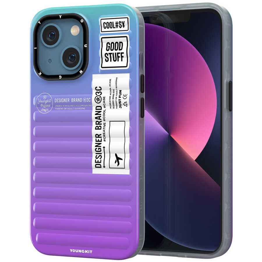 iPhone 13 Kılıf YoungKit The Secret Color Serisi Kılıf Mor