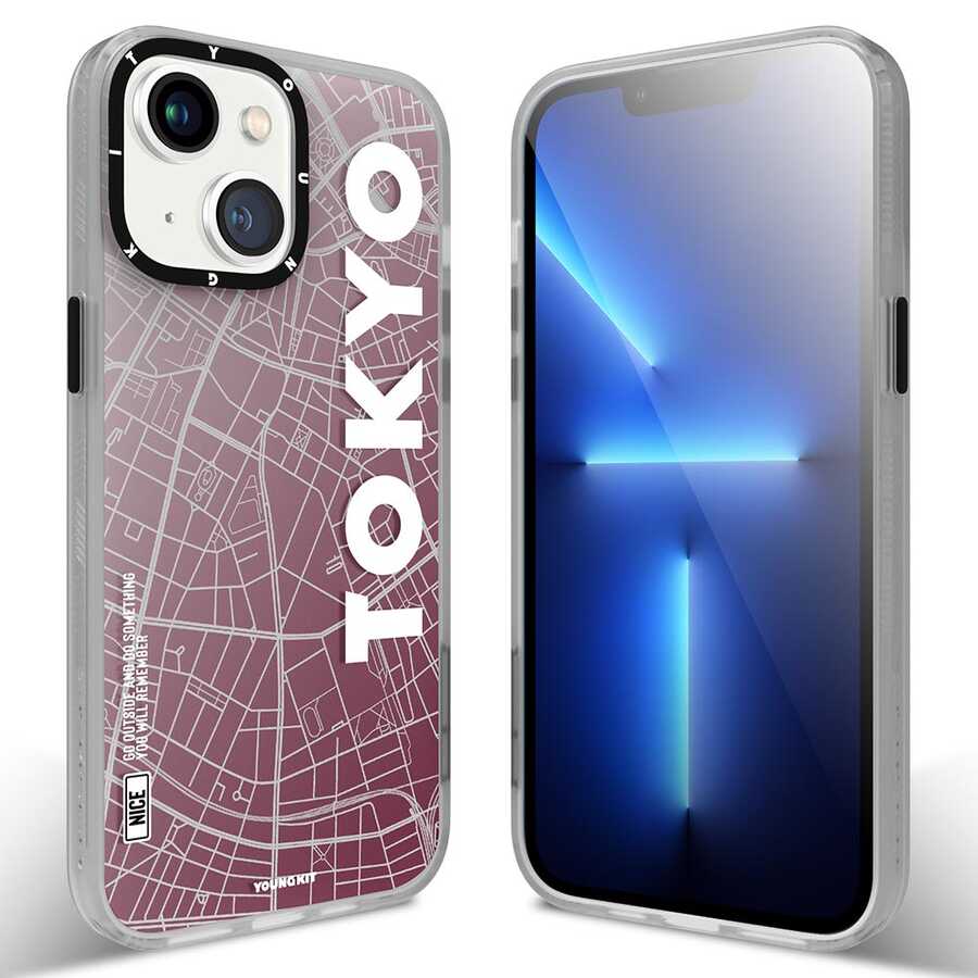 iPhone 13 Kılıf YoungKit World Trip Serisi Kılıf Tokyo