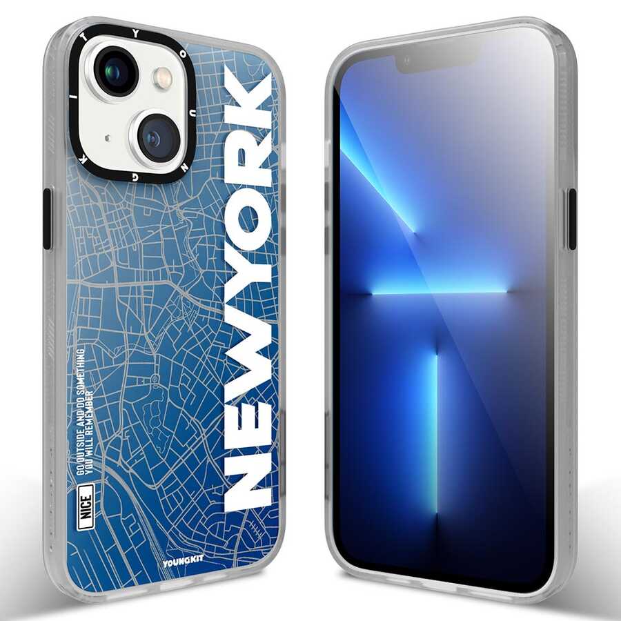 iPhone 13 Kılıf YoungKit World Trip Serisi Kılıf New York