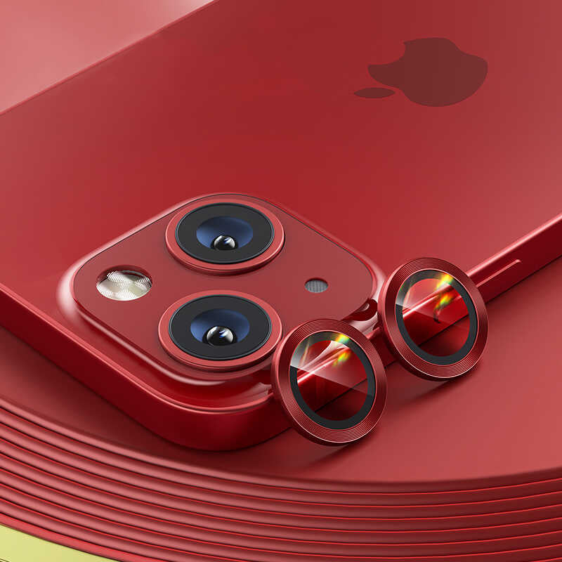 iPhone 13 Mini Benks New KR Kamera Lens Koruyucu Kırmızı