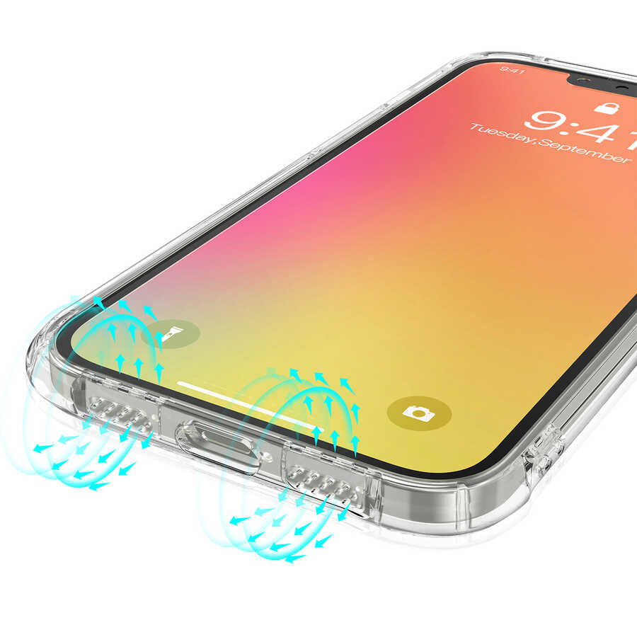 iPhone 13 Mini Kılıf Kajsa Transparent Kılıf Renksiz