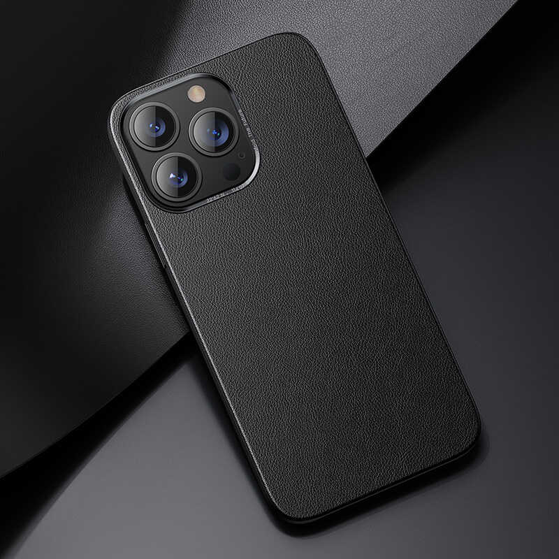 iPhone 13 Pro Kılıf Benks Magnetic Hakiki Deri Kılıf Kahverengi