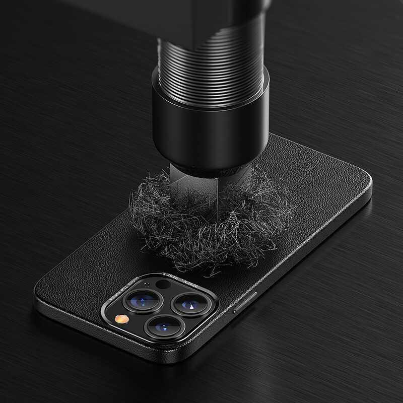 iPhone 13 Pro Kılıf Benks Magnetic Hakiki Deri Kılıf Kahverengi