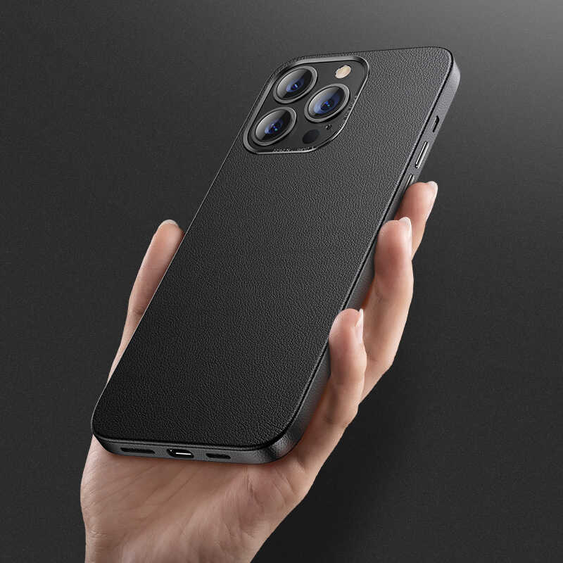 iPhone 13 Pro Kılıf Benks Magnetic Hakiki Deri Kılıf Kahverengi