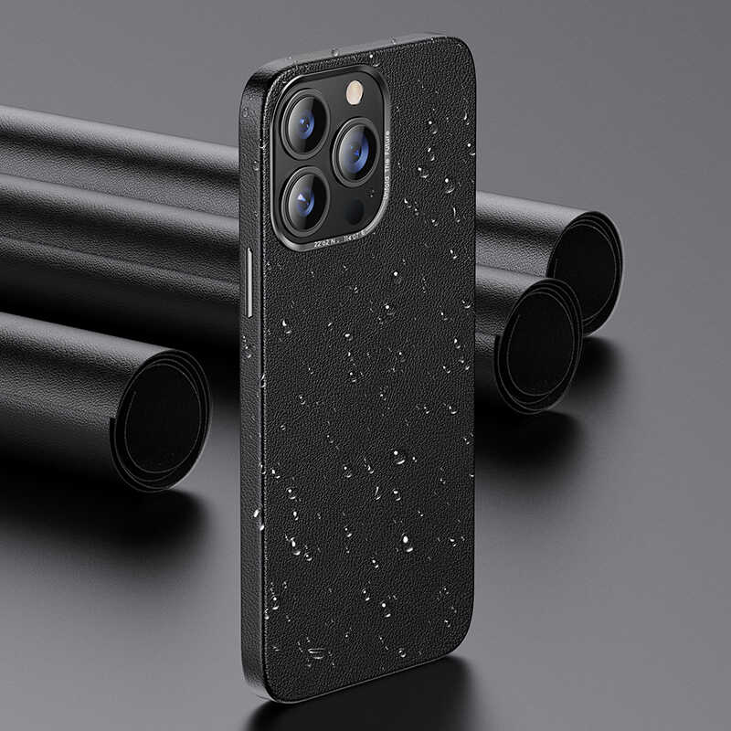 iPhone 13 Pro Kılıf Benks Magnetic Hakiki Deri Kılıf Kahverengi