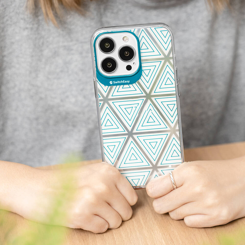 iPhone 13 Pro Kılıf Çift IMD Baskılı Lisanslı Switcheasy Artist Aurora Kılıf Yeşil