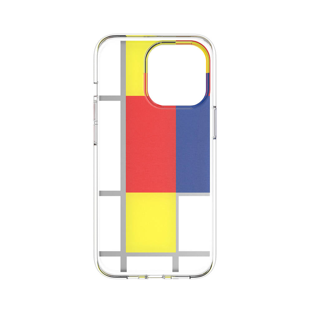 iPhone 13 Pro Kılıf Çift IMD Baskılı Lisanslı Switcheasy Artist Mondrian Kılıf Sarı